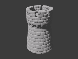 medieval castle tower for print 3D Model