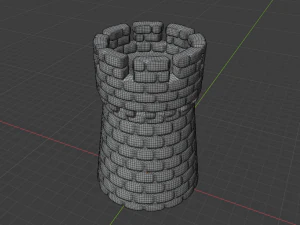 medieval castle tower for print 3D Model