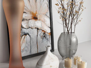 conjunto de decoraci&oacute;n01 Modelo 3D