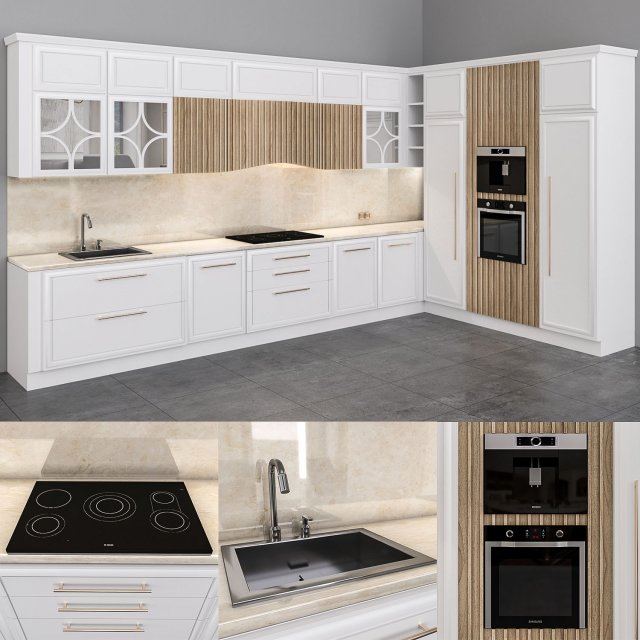 kitchen-set-04 3D Model .c4d .max .obj .3ds .fbx .stl .blend 
