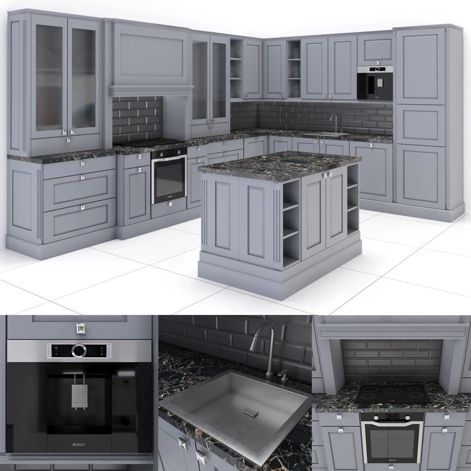 kitchen-set-05 3D Model .c4d .max .obj .3ds .fbx .stl .blend 