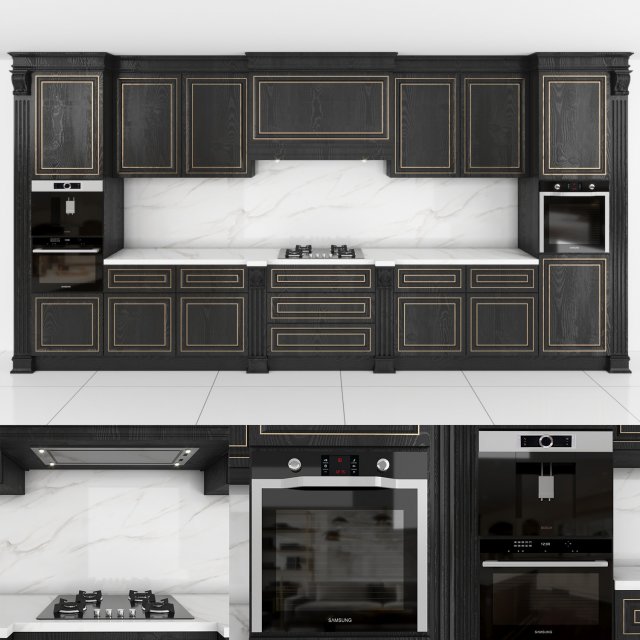 kitchen-set-06 3Dモデル .c4d .max .obj .3ds .fbx .stl .blend 