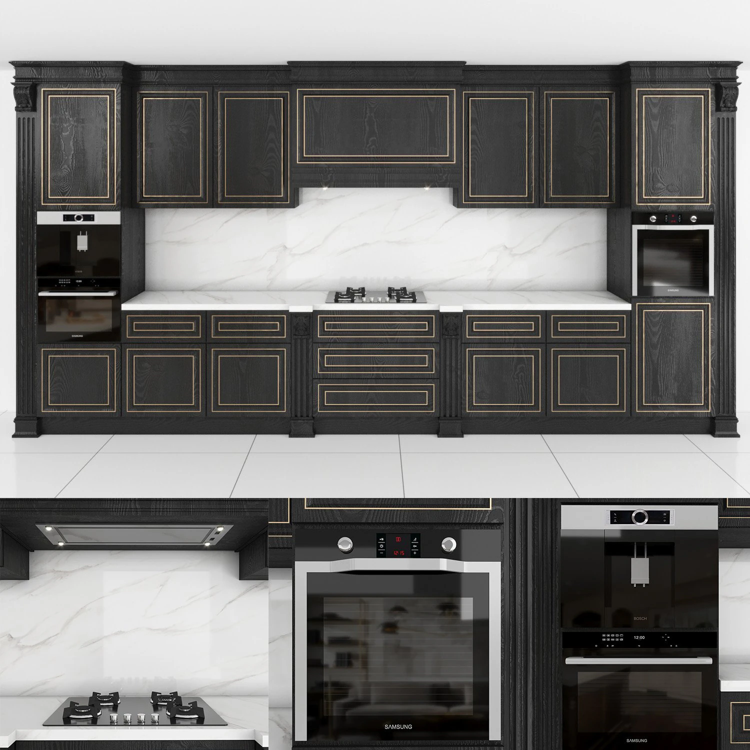 kitchen-set-06 3D Model .c4d .max .obj .3ds .fbx .stl .blend 