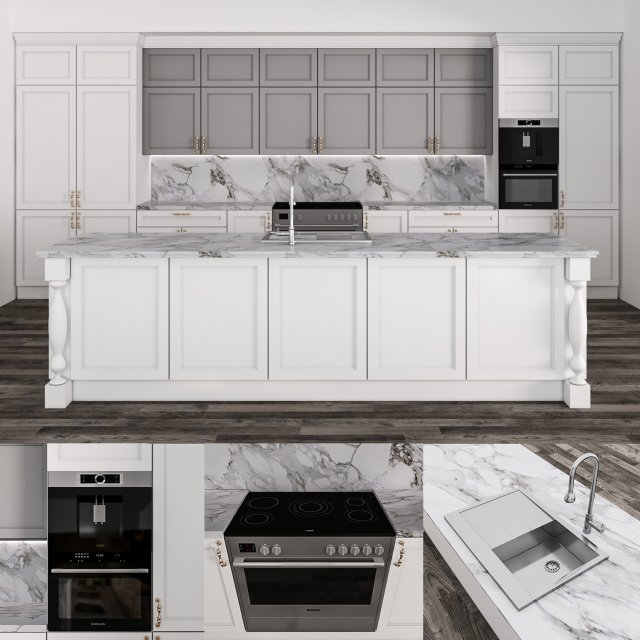 kitchen-set-04 3D 모델 .c4d .max .obj .3ds .fbx .stl .blend 