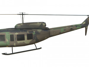 military helicopter bell uh-1 iroquois Modello 3D