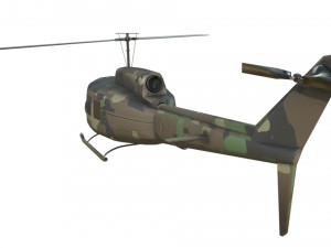 military helicopter bell uh-1 iroquois Modello 3D