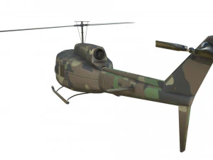 військовий вертоліт bell uh-1 ірокез 3D Модель
