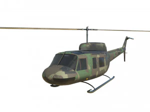 військовий вертоліт bell uh-1 ірокез 3D Модель