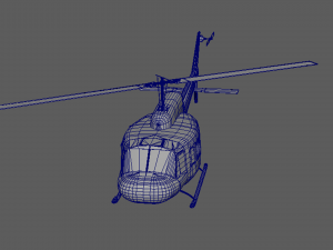 military helicopter bell uh-1 iroquois Modello 3D