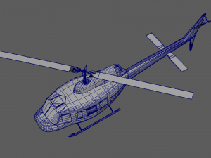 military helicopter bell uh-1 iroquois Modello 3D