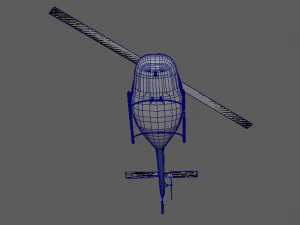 військовий вертоліт bell uh-1 ірокез 3D Модель