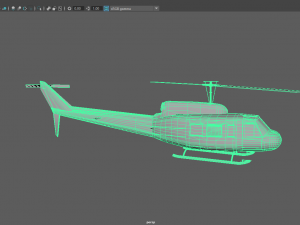 military helicopter bell uh-1 iroquois Modello 3D