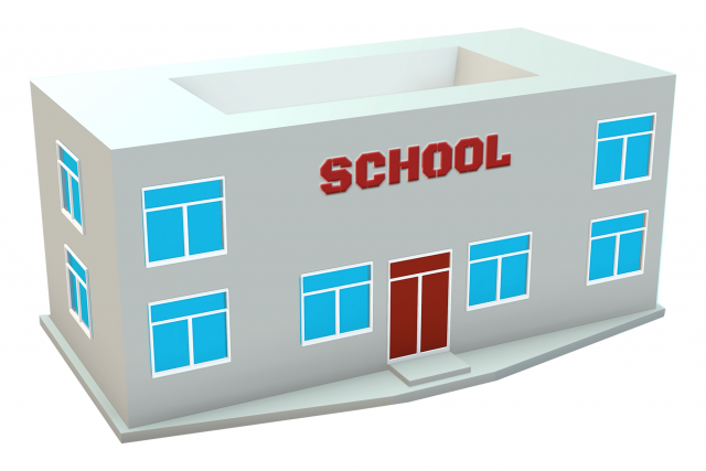 school low poly - game ready 3Dモデル .c4d .max .obj .3ds .fbx .stl .blend 