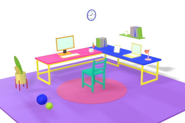 cartoon room assets 3Dモデル .c4d .max .obj .3ds .fbx .stl .blend 