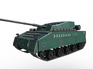 military battle tank Modelo 3D