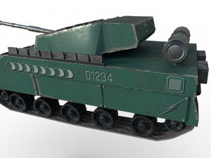 military battle tank Modelo 3D