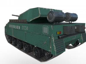military battle tank Modelo 3D