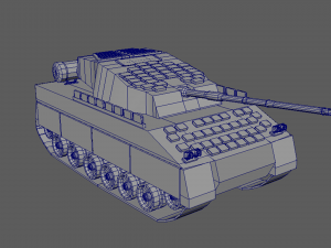 military battle tank Modelo 3D