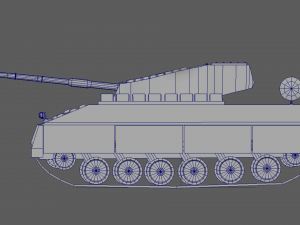 military battle tank Modelo 3D
