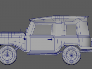 military jeep model Modelo 3D