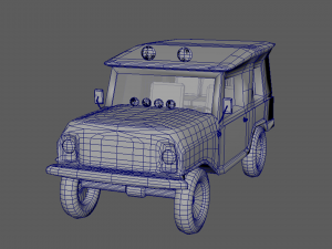 military jeep model Modelo 3D