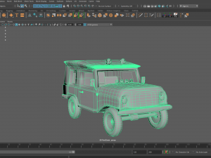 military jeep model Modelo 3D