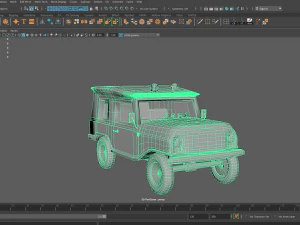 military jeep model 3D Model