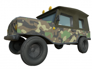 military jeep model Modelo 3D