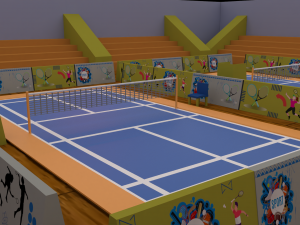 cartoonish badminton court 3D Модель