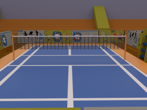 cartoonish badminton court 3D Модель