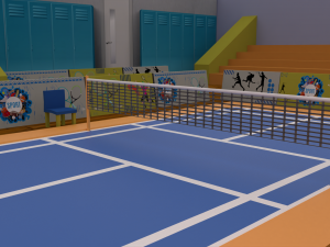 cartoonish badminton court 3D Модель