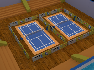 cartoonish badminton court 3D Модель