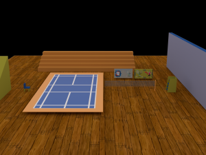 cartoonish badminton court 3D Модель