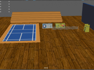cartoonish badminton court 3D Модель