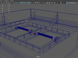 cartoonish badminton court 3D Модель
