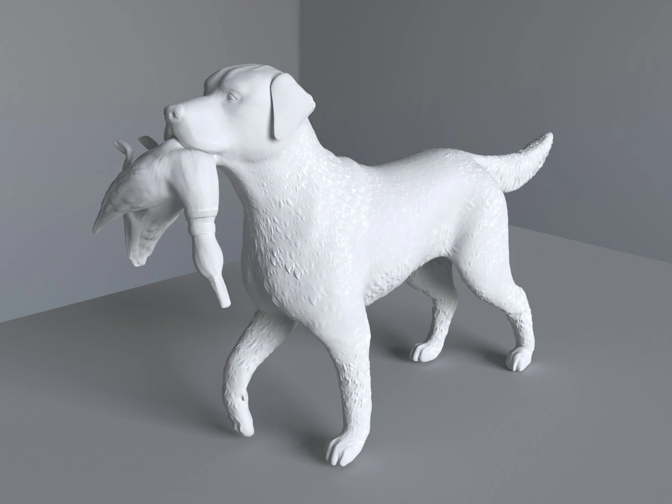 Labrador figure for 3d print 3D Print Model .c4d .max .obj .3ds .fbx .stl .blend 