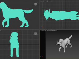 Labrador figure for 3d print 3D-Druckmodell