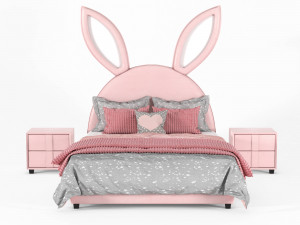 rabbit bed Modelo 3D