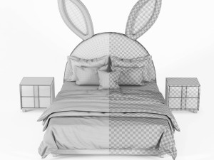 rabbit bed Modelo 3D