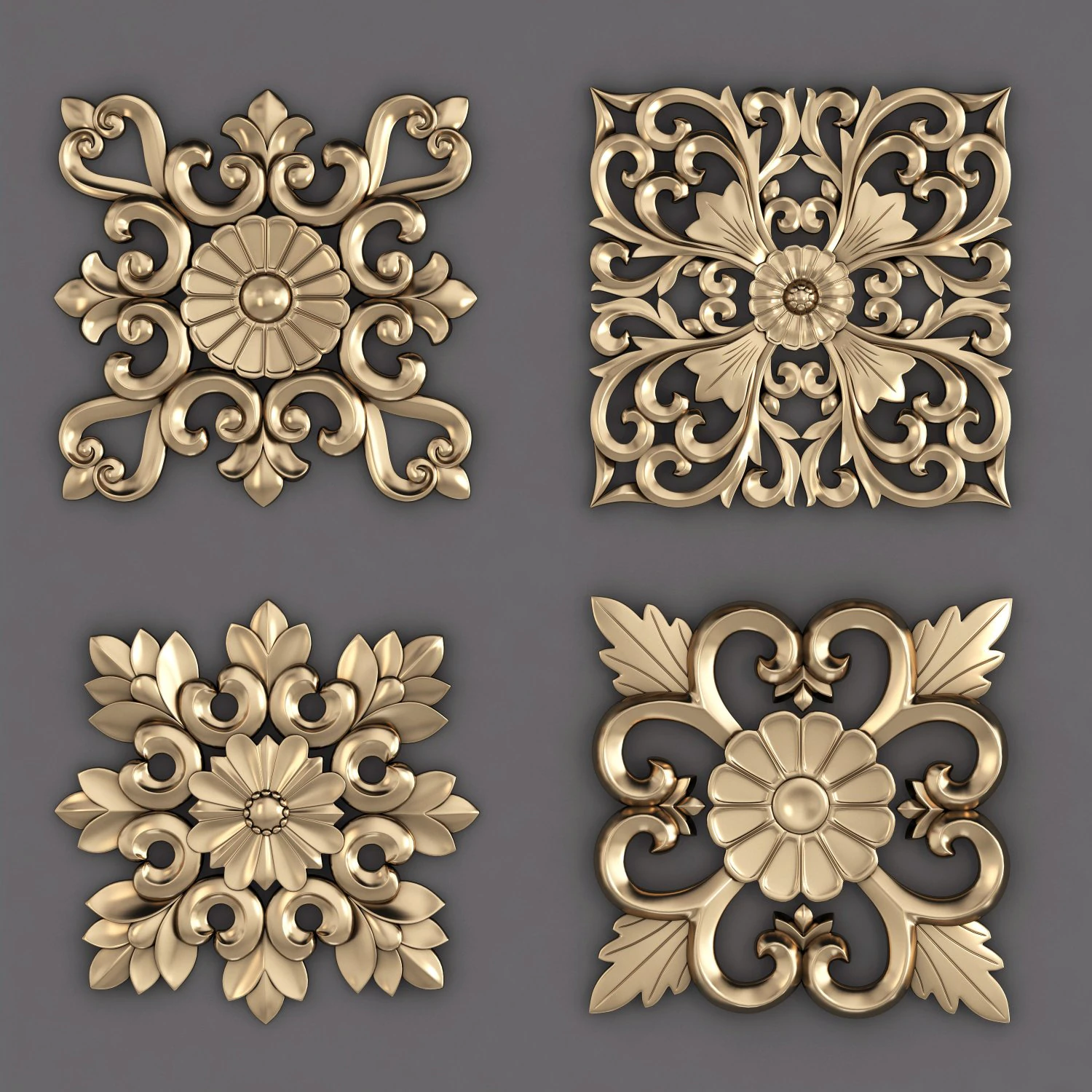 decorative ornament vol 01 3D Model .c4d .max .obj .3ds .fbx .stl .blend 