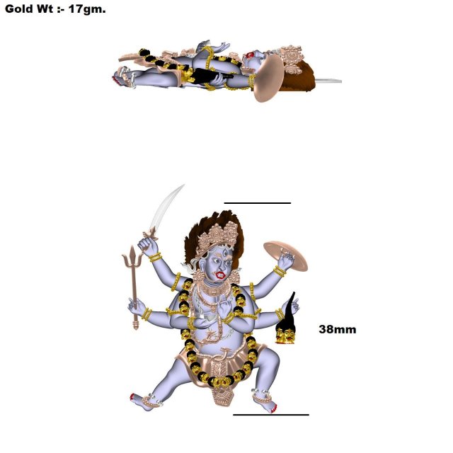 mahakali god cad file 3D Print Model .c4d .max .obj .3ds .fbx .stl .blend 