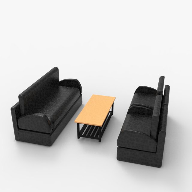 sofa set simple 3D Model .c4d .max .obj .3ds .fbx .stl .blend 