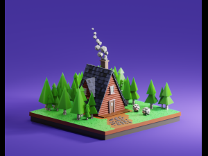 house in the woods Modèle 3D