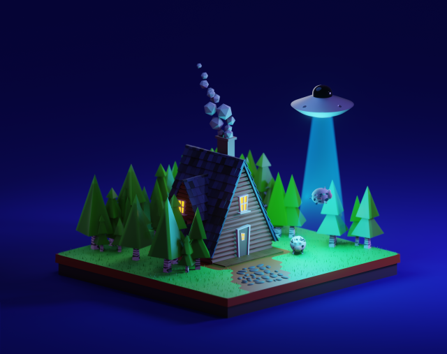 house in the woods Modèle 3D .c4d .max .obj .3ds .fbx .stl .blend 