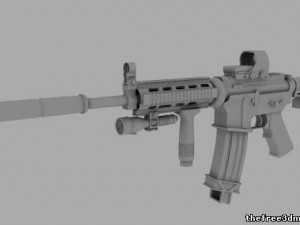 m4a1 rifle high poly 3D 모델