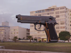 beretta m9 pistol 3D Model
