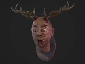 death head with horn 3D Model