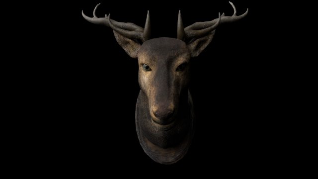 3d deer head model low-poly Modello 3D .c4d .max .obj .3ds .fbx .stl .blend 