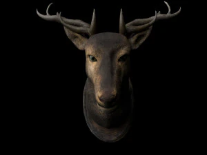 사슴 머리 로우 폴리 3D 모델 3D 모델
