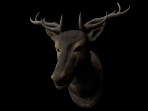 3d deer head model low-poly Modello 3D